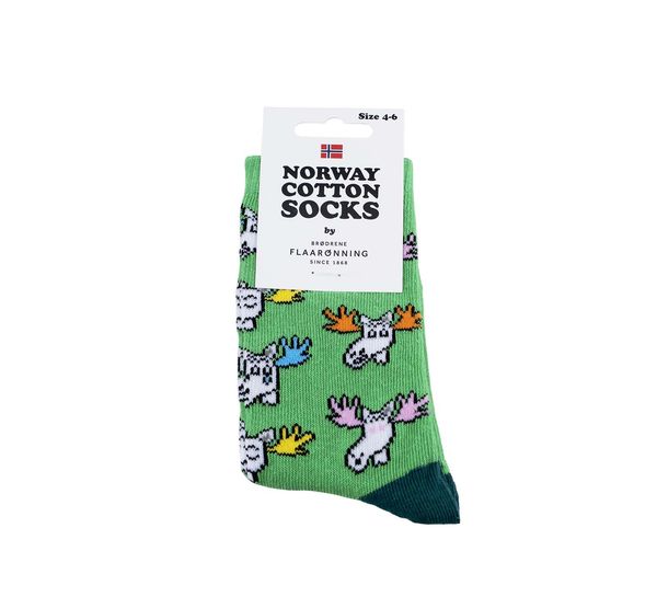 Main Image Kid's socks, Funny Moose, green