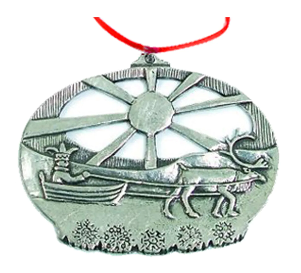 Ornament, Sami with reindeer Tinn-Per