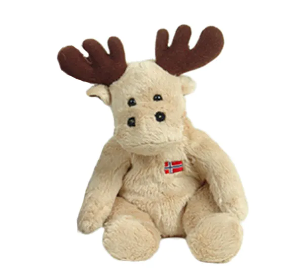 Main Image Moose w/embroidered Norwegian flag, set of 2 ...