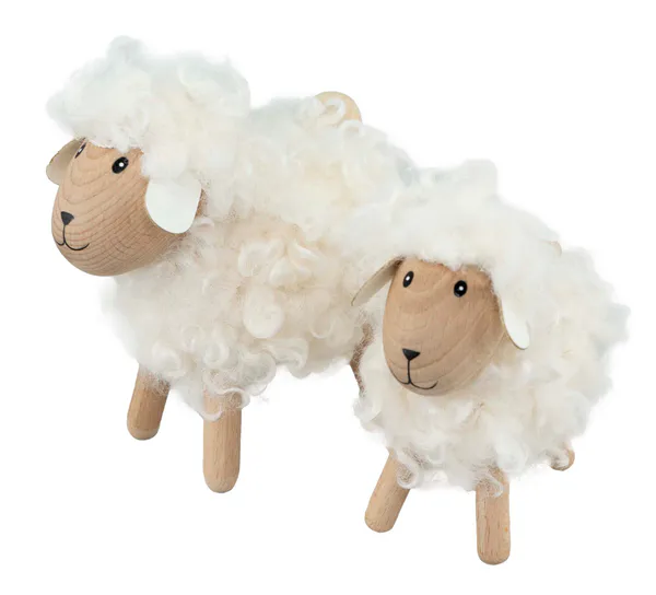 Main Image Sheep made of wood, fluffy, large
