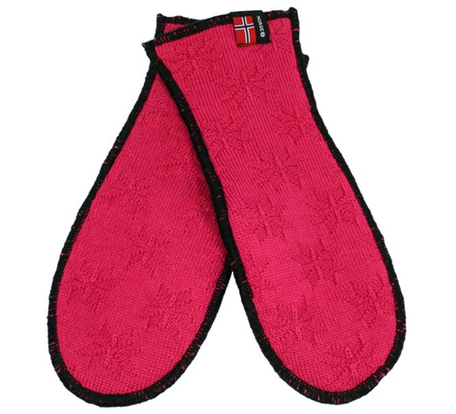Hovedbilde Strikkevotter, Vrangrosa, rosa
