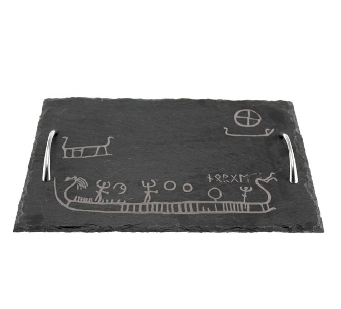 Main Image Slate serving plate with petroglyphs