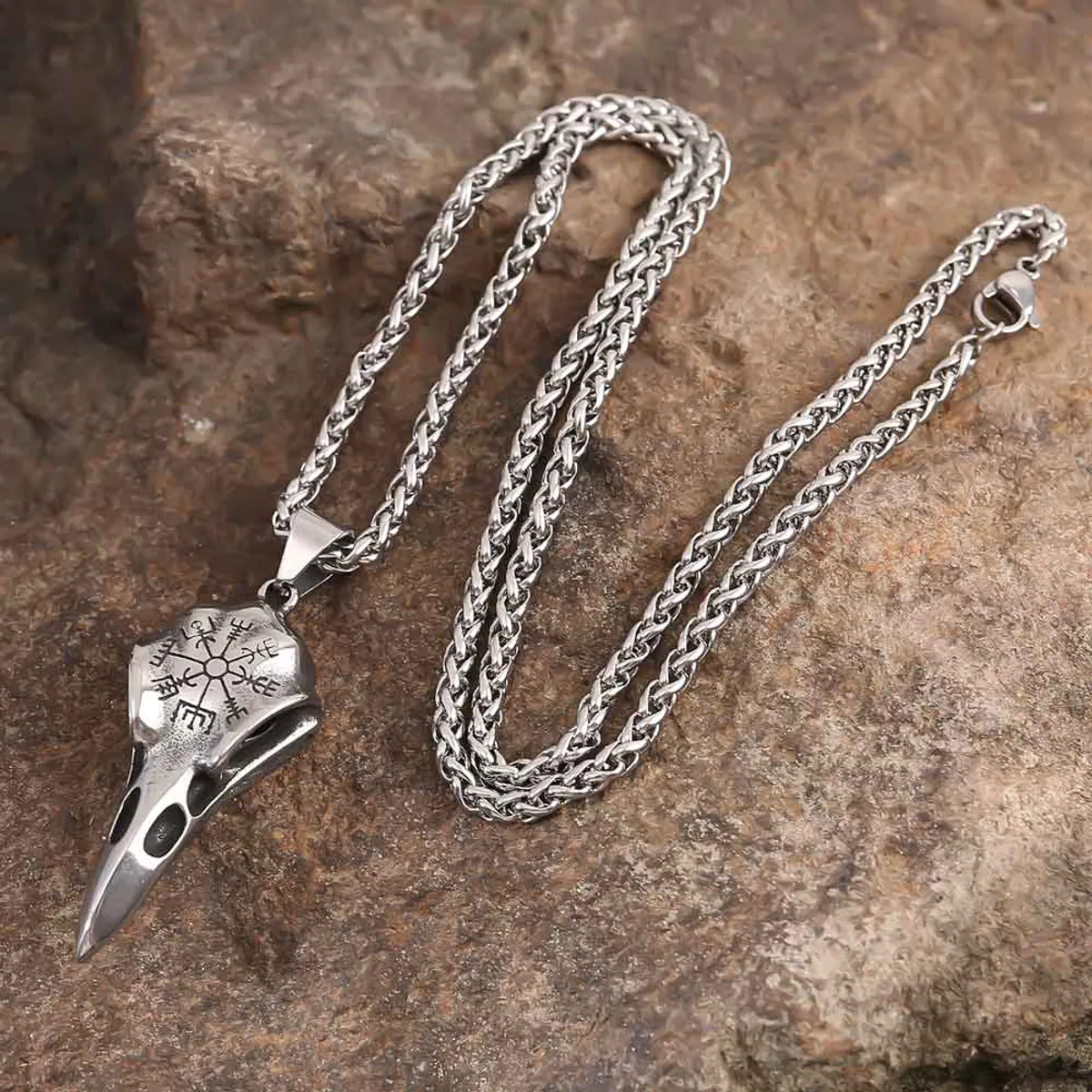 Viking necklace, Raven's skull