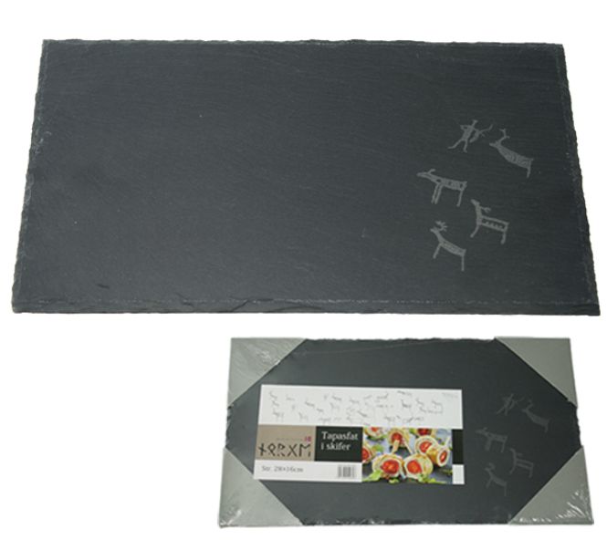 Main Image Small slate serving plate with petroglyphs