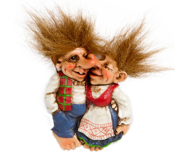 Hovedbilde Magnet, bunadstroll, brudepar