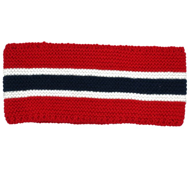Hovedbilde Strikkepannebånd med flaggstriper