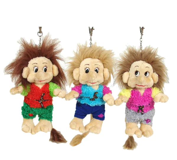 Main Image Long tail troll boys, plush pendants, *set of 3*