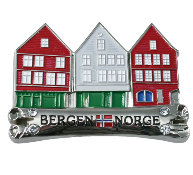 Main Image Metal magnet, Bryggen in Bergen