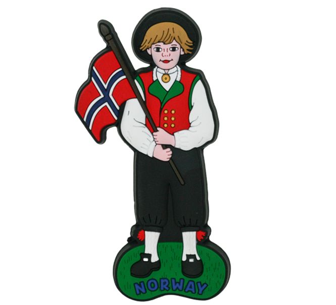 Main Image Magnet, Boy with flag wearing national costume