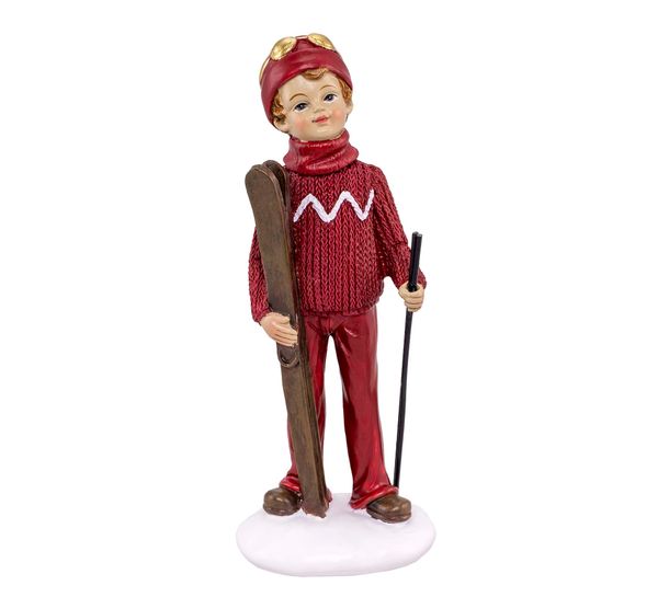 Main Image Boy with skis, red