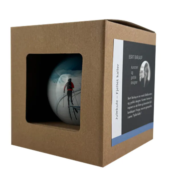 Hovedbilde Håndmalt glasskule, Bortover, Fjellet kaller