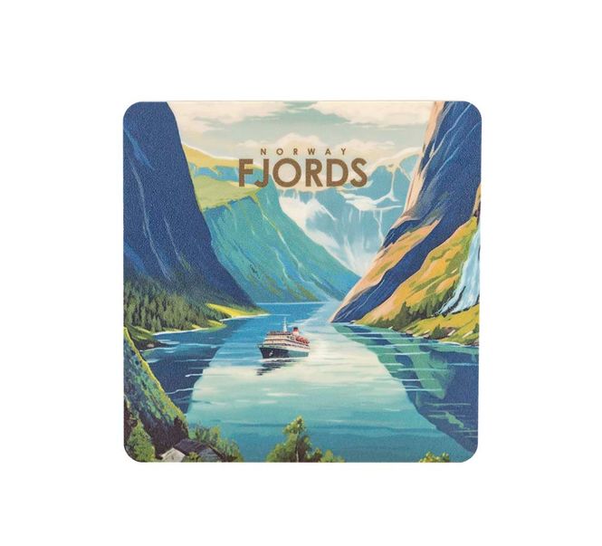 Hovedbilde Glassbrikke i bjørklaminat, Fjords, retro