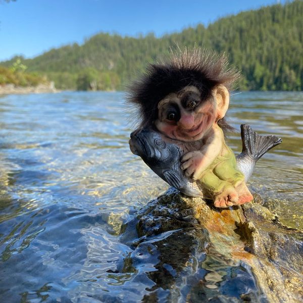 Main Image Troll sitting on a fish (Troll #227)