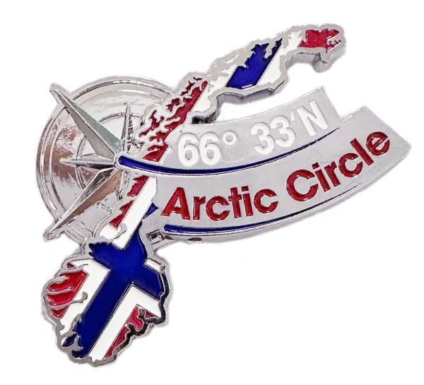 Main Image Magnet of metall, Arctic Circle and map