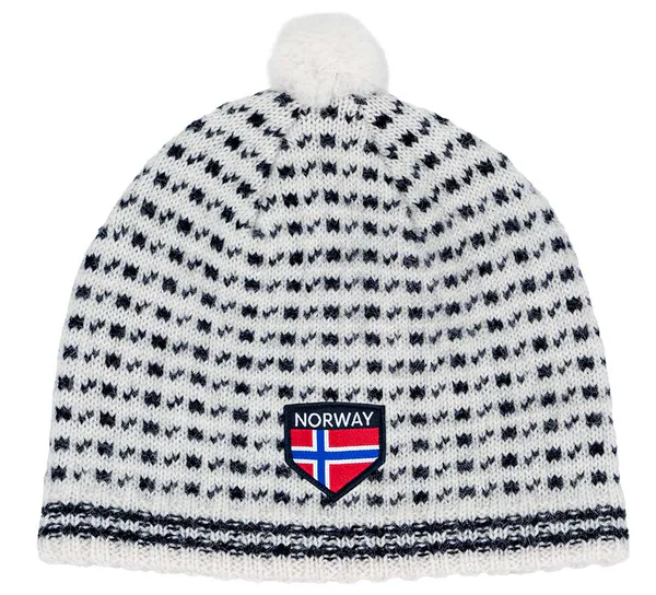 Main Image Woollen hat with pom-pom, Islender pattern, ...