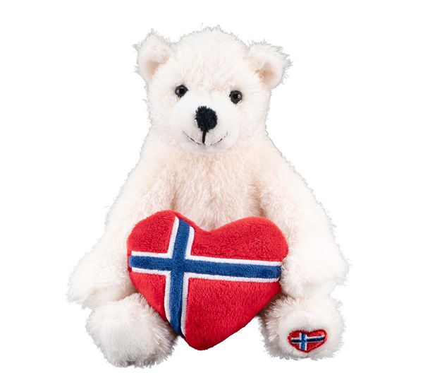 Hovedbilde Isbjørn med flagghjerte