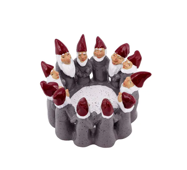 Main Image Santas in a circle, grey, 9 cm, Harvesttime