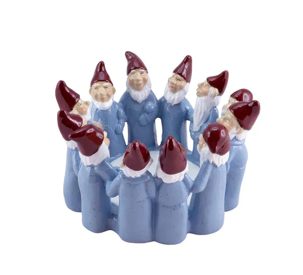 Main Image Santas in a circle, light blue, 12 cm, ...