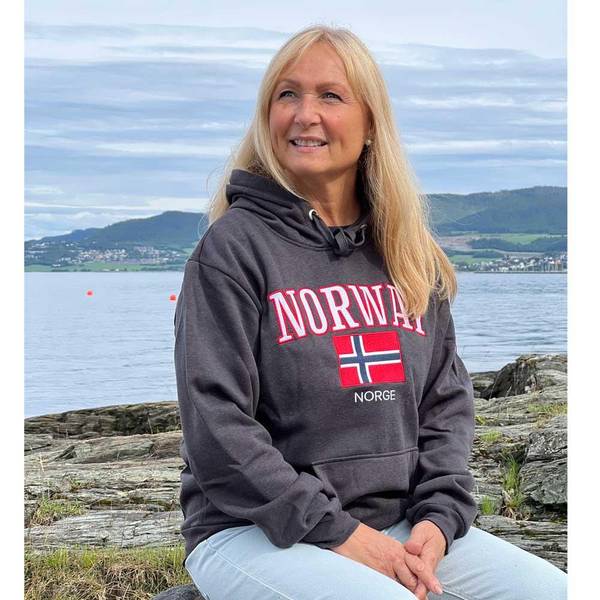 Hovedbilde Hettegenser, Norway, mørkegrå