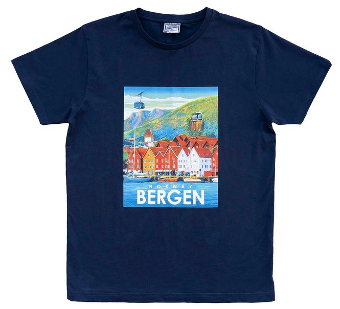 Hovedbilde T-skjorte, Bergen, retro