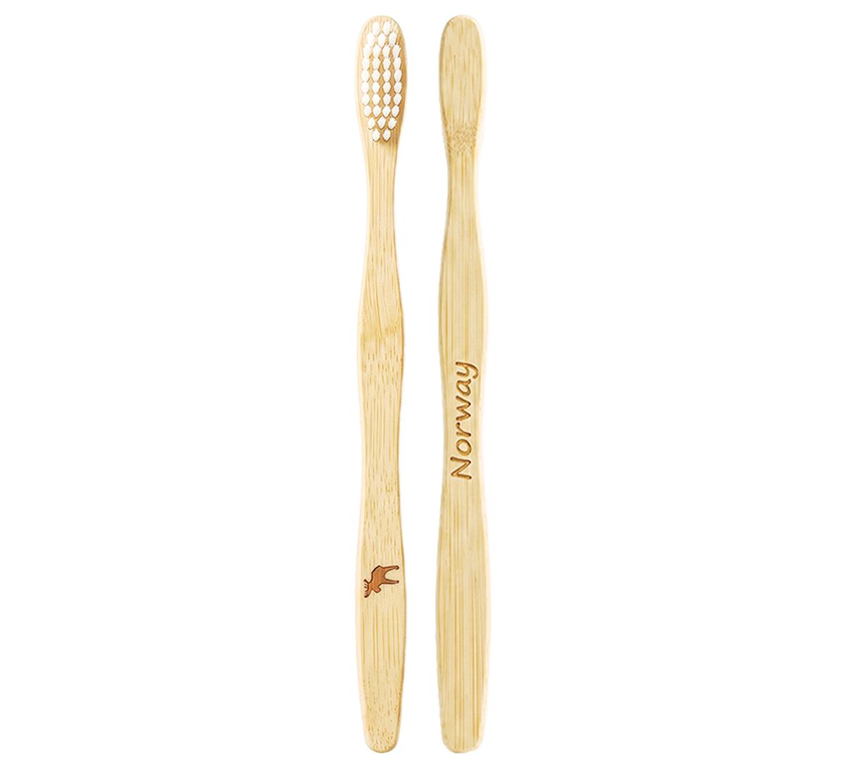 Bamboo toothbrush with moose