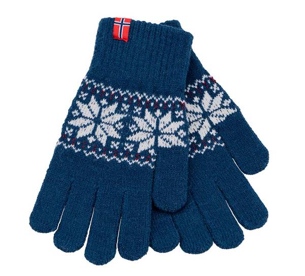 Main Image Knitted gloves star pattern petrol