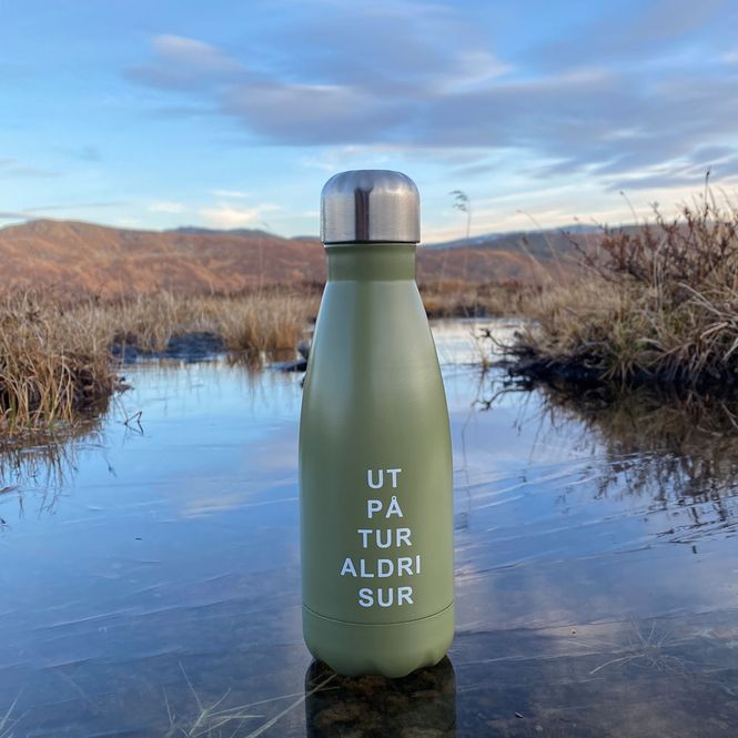 Main Image Vacuum flask, green, small, Ut på Tur Aldri Sur