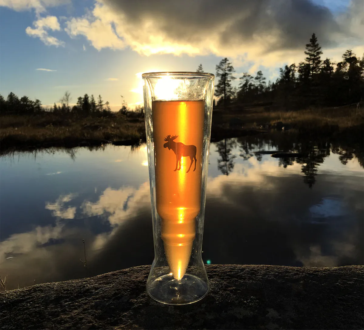 Silver Moose Glass 
