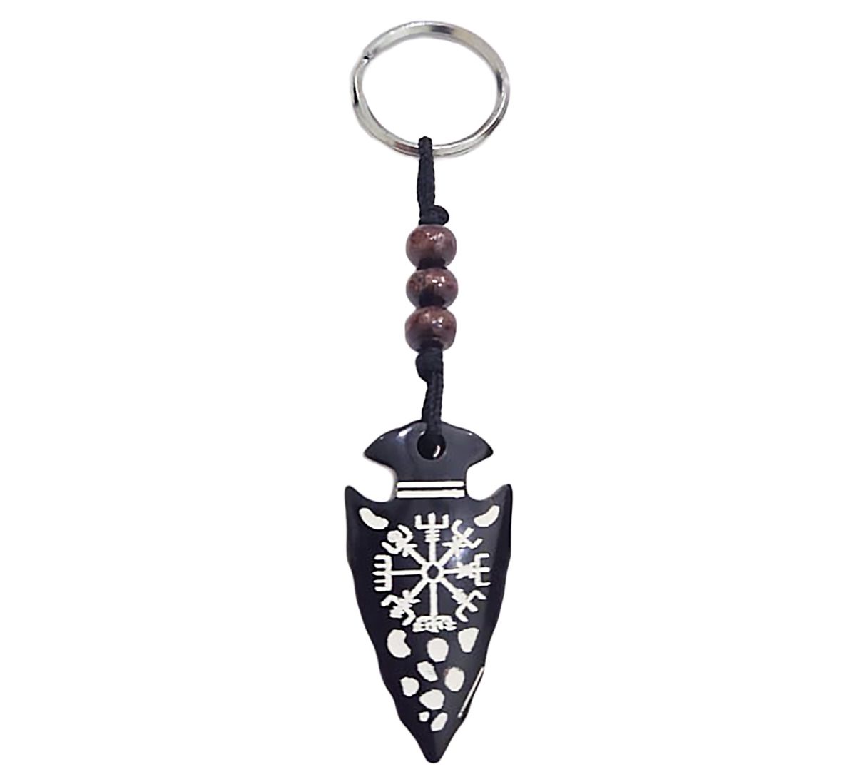 Keychain with Wayfinder arrowhead, made of horn