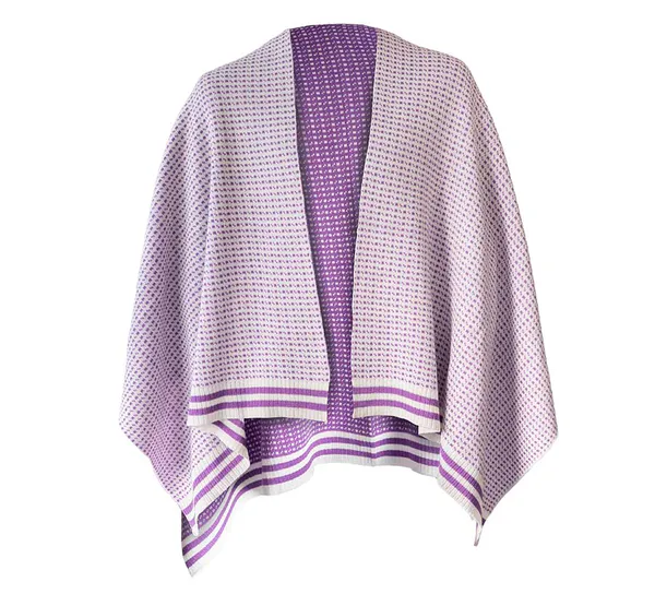 Main Image Poncho, Islender, lilac/white