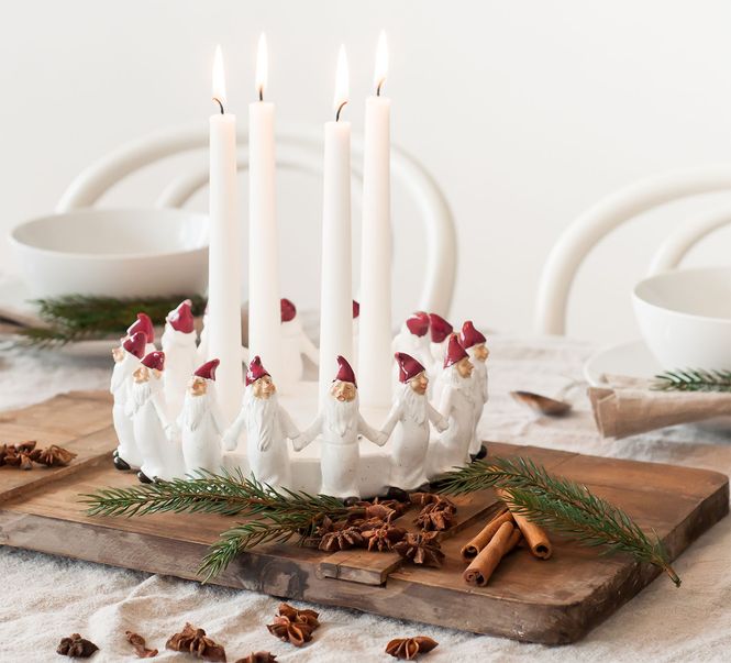 Main Image Advent candle stick, white, Harvesttime