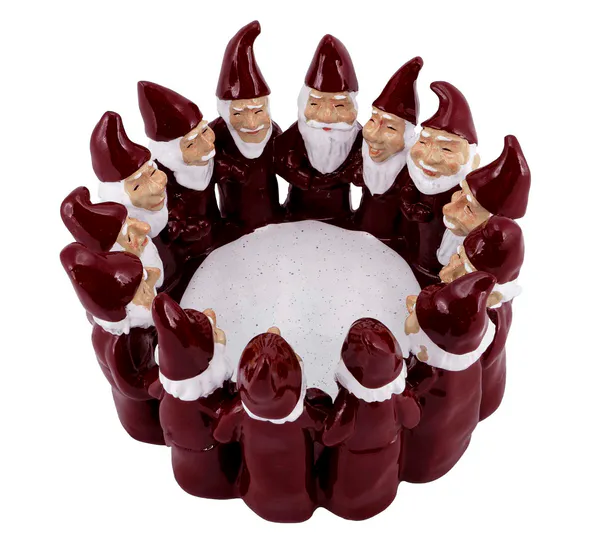 Main Image Santas in a circle, red, 16 cm, Harvesttime