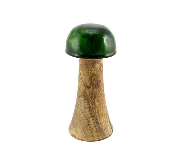 Main Image Antique wooden mushroom, green, F-design