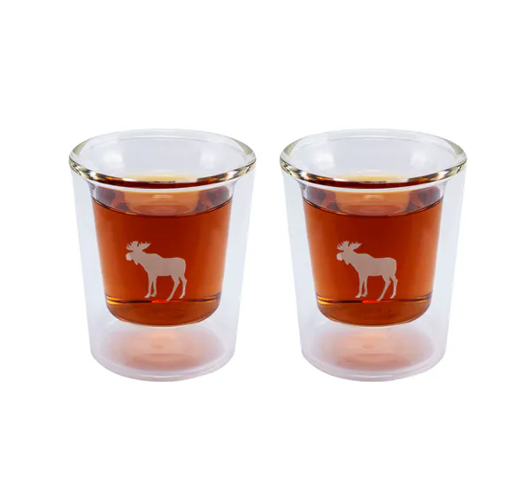 Hovedbilde Snapsglass, Silver Moose, 2 pk