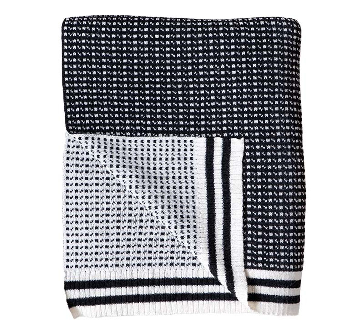 Pledd, Islender, sort/hvitt