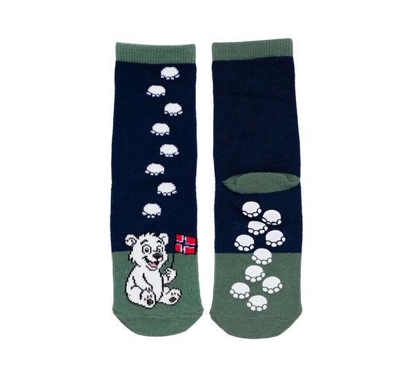 Hovedbilde Barnesokker, isbjørn, blå