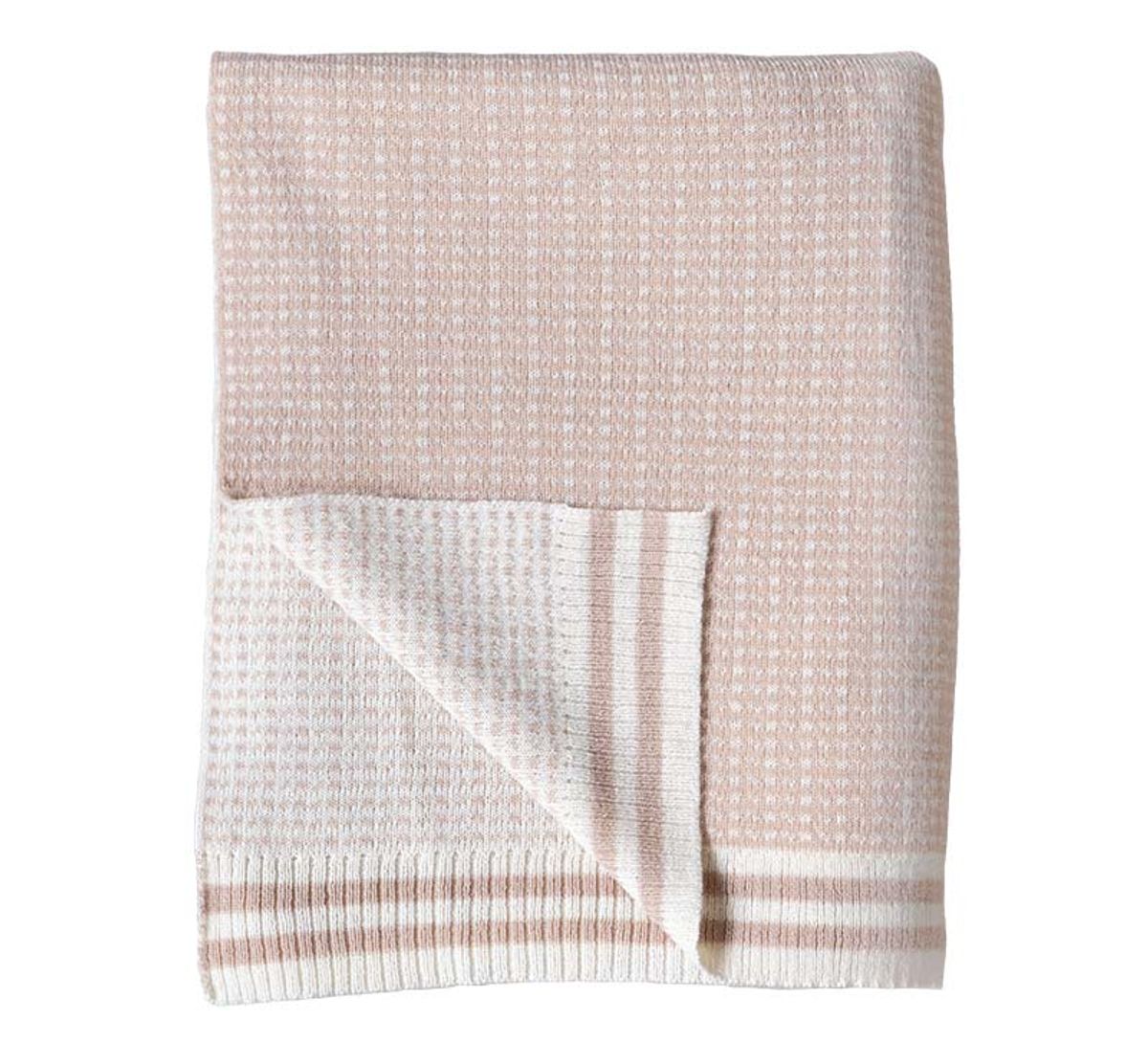 Pledd, Islender, sand/hvitt