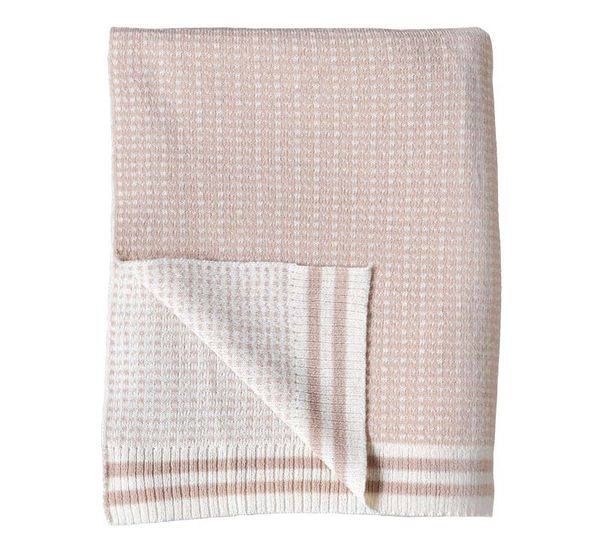 Hovedbilde Pledd, Islender, sand/hvitt