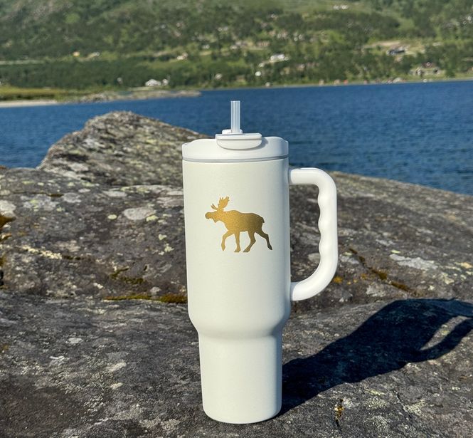 Hovedbilde Tumbler, Elg, hvit