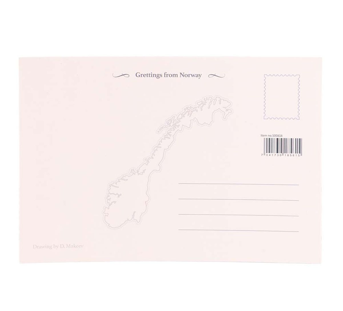 Postkort, Fjords, retro