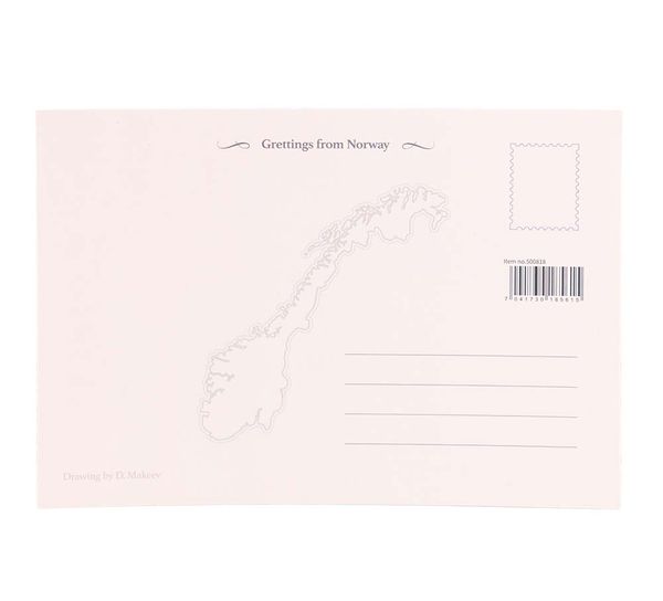 Hovedbilde Postkort, Fjords, retromotiv