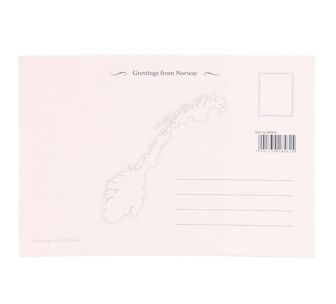 Hovedbilde Postkort, Fjords, retro