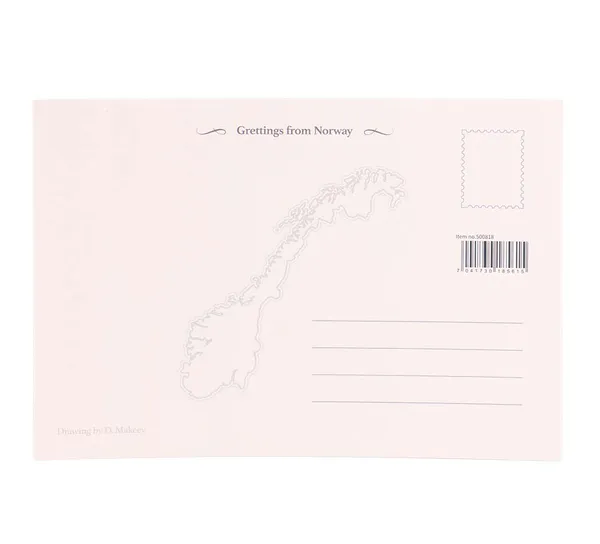 Hovedbilde Postkort, Fjords, retro