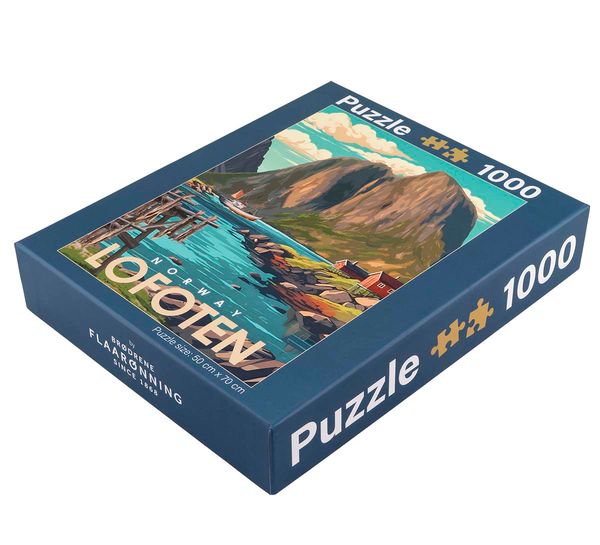 Main Image Puzzle, Lofoten, retro, 1000 pieces