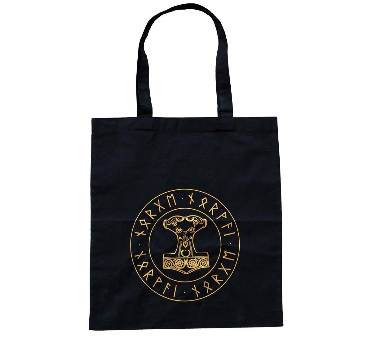 Shopping bag, Thors Hammer, gold