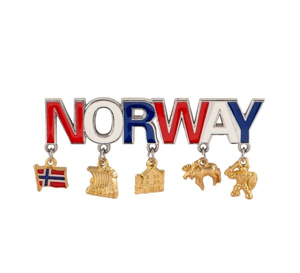 Main Image Metal magnet Norway with pendants