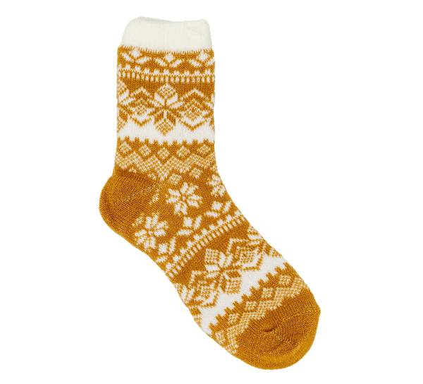 Main Image Socks, Star pattern, yellow ochre