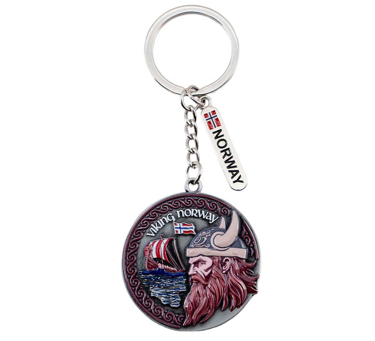 Keychain with Viking and Viking ship