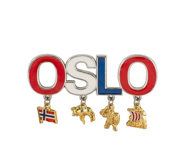 Main Image Metal magnet, Oslo with pendants
