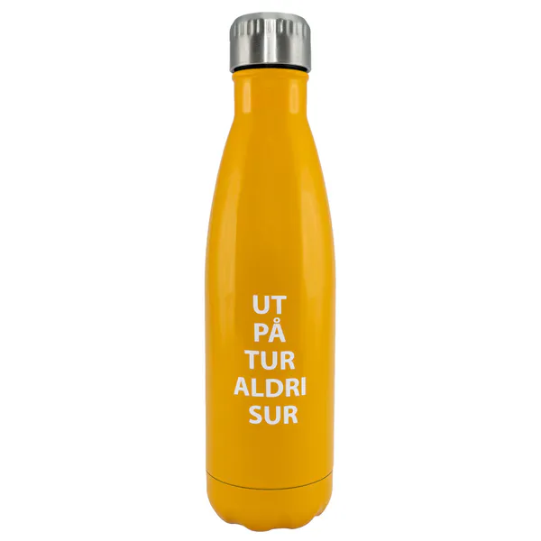 Main Image Vacuum flask, ut på tur aldri sur, yellow